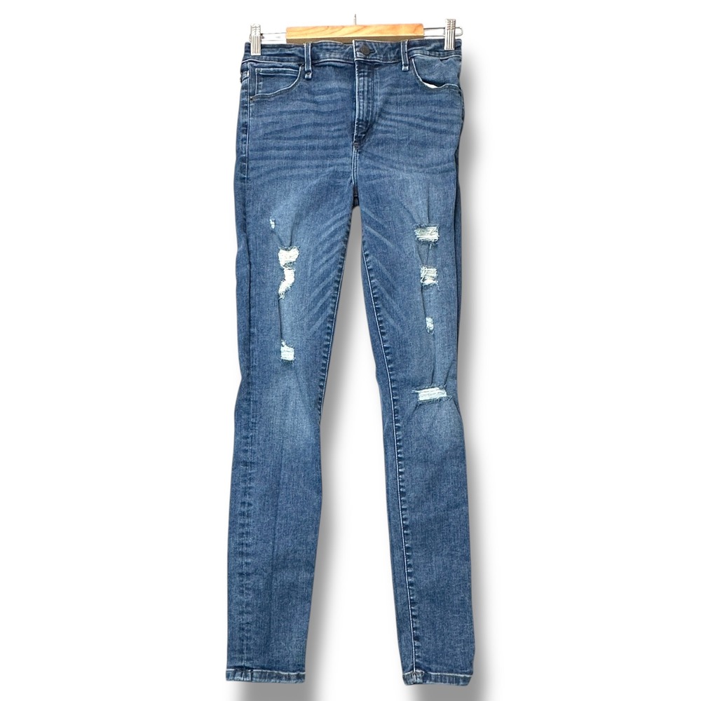 Abercrombie & Fitch Super High Rise Super Skinny Distressed Jeans‎ Size 28